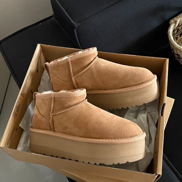 UGG Classic Ultra Mini New Heights Platform Boot - Picture 1 of 6